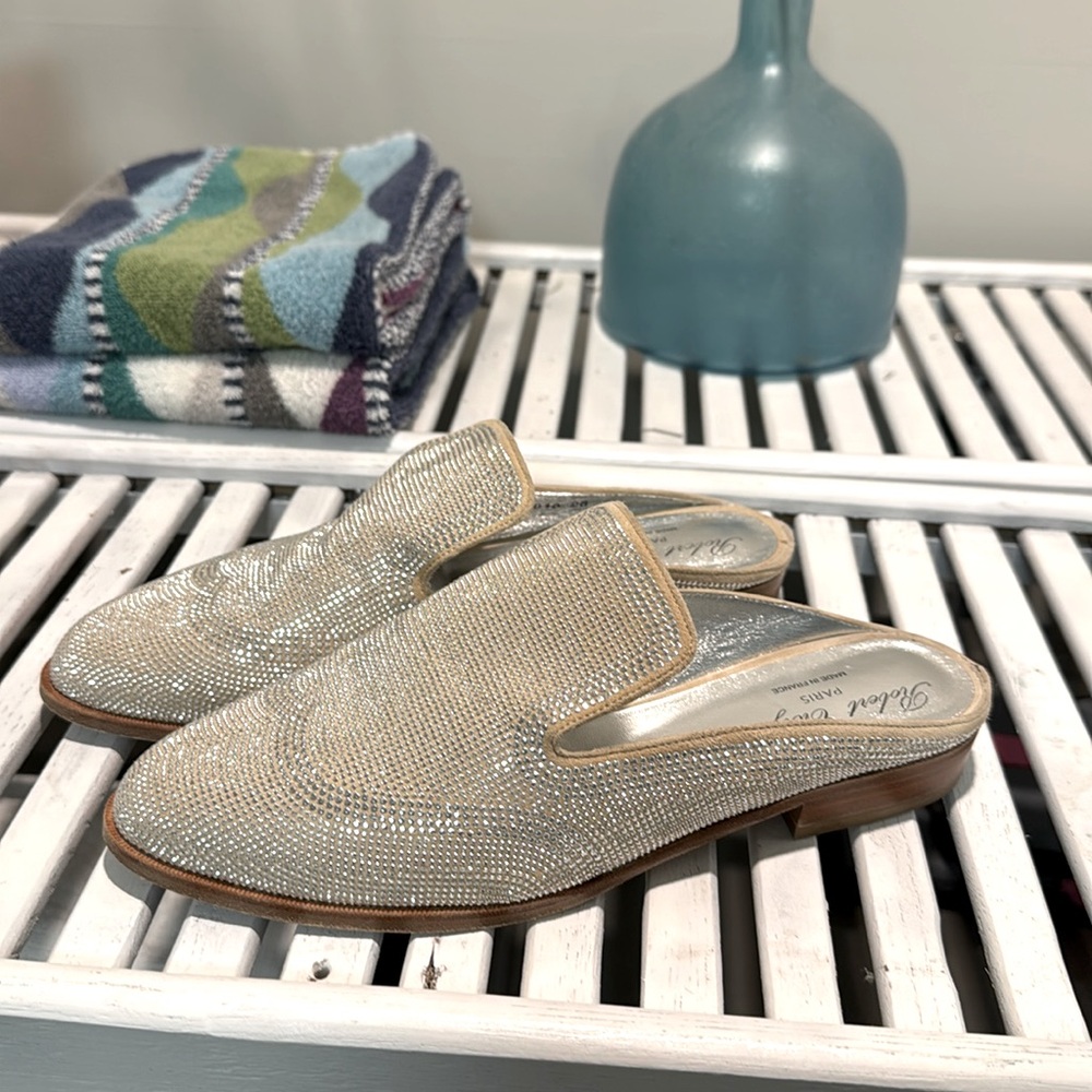 ROBERT CLERGERIE studded mules, made in France, size 38 - Picture 3 of 10